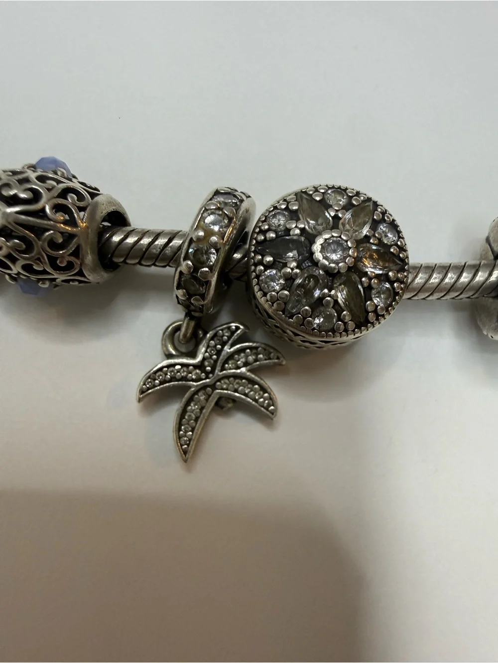 Authentic Pandora Sterling Silver Bracelet with Charm